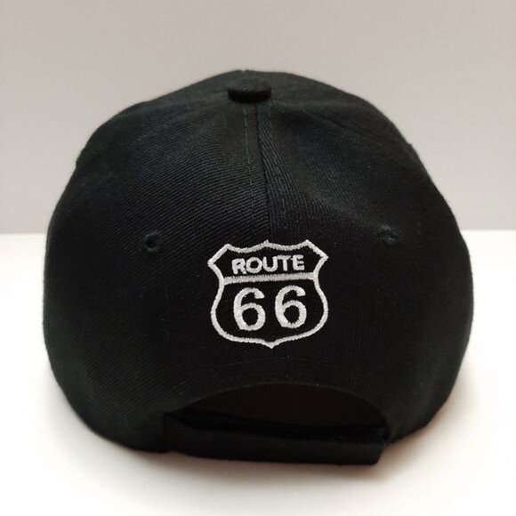 ROUTE 66 by Joycap Classic Baseball Ball Hat Adjustable Back B&W OS - Picture 6 of 13